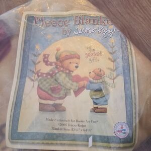 Teresa Kogut Old Friend Greatest Gift Fleece Blanket Teddy Bear VTG Sealed New